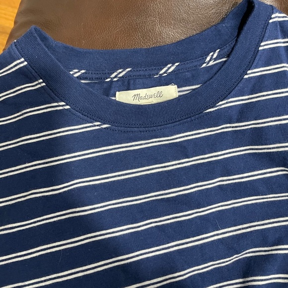 MADEWELL Tee Dress in Epperson Stripe size XXS - Picture 8 of 8